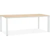 ALTEREGO Table de réunion / à manger design 'XLINE' en bois finition naturelle et structure blanche Best
