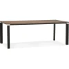 ALTEREGO Table de réunion / à manger design 'XLINE' en bois finition Noyer et structure noire Online