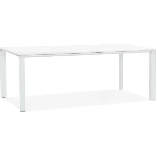 ALTEREGO Table de réunion ou à manger design 'XLINE' en bois blanc Online