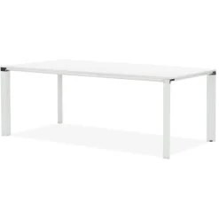 ALTEREGO Table de réunion ou à manger design 'XLINE' en bois blanc Online