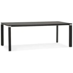 ALTEREGO Table de réunion ou à manger design 'XLINE' en bois noir