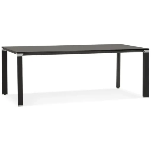 ALTEREGO Table de réunion ou à manger design 'XLINE' en bois noir