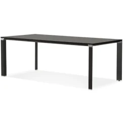ALTEREGO Table de réunion ou à manger design 'XLINE' en bois noir