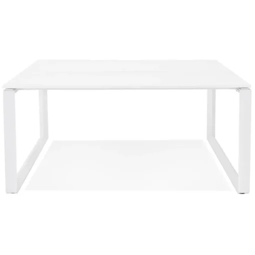 ALTEREGO Table de réunion ou bureau bench 'BAKUS SQUARE' blanc Sale