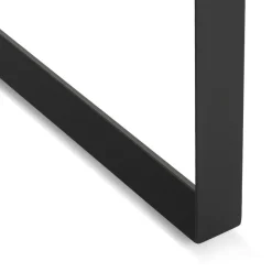 ALTEREGO Table de réunion ou bureau bench 'BAKUS SQUARE' en bois finition Noyer et métal noir Hot