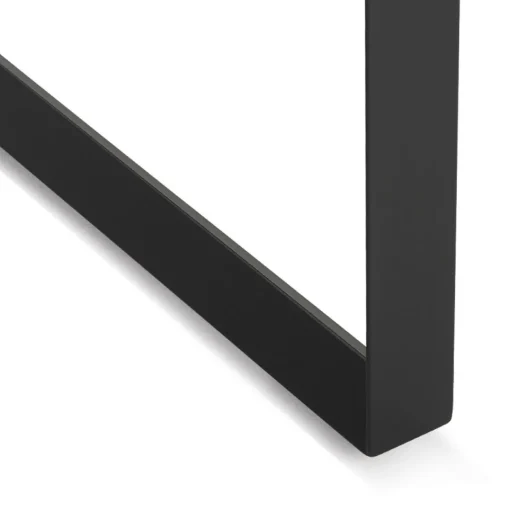 ALTEREGO Table de réunion ou bureau bench 'BAKUS SQUARE' en bois finition Noyer et métal noir Hot