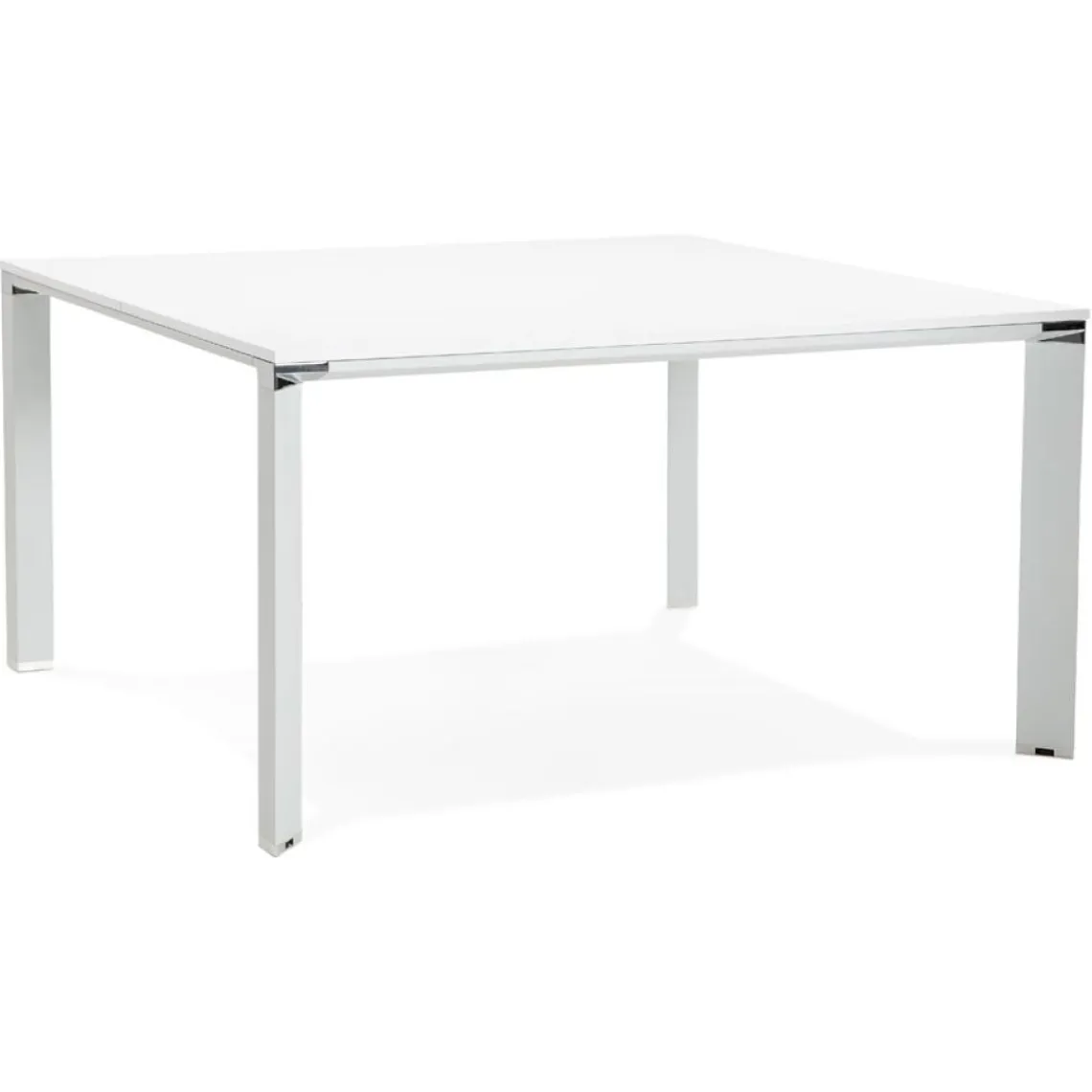 ALTEREGO Table de réunion ou bureau bench 'XLINE SQUARE' blanc Hot