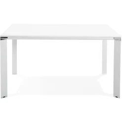 ALTEREGO Table de réunion ou bureau bench 'XLINE SQUARE' blanc Hot