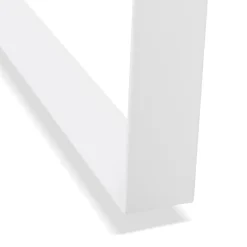 ALTEREGO Table de réunion ou bureau bench 'BAKUS SQUARE' en bois finition naturelle et métal blanc Online