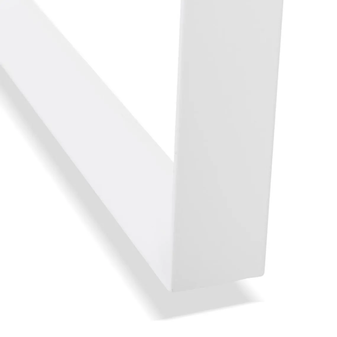 ALTEREGO Table de réunion ou bureau bench 'BAKUS SQUARE' en bois finition naturelle et métal blanc Online