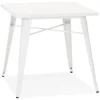 ALTEREGO Table De Salle à Manger Blanche Design COLOC Style Industriel Outlet
