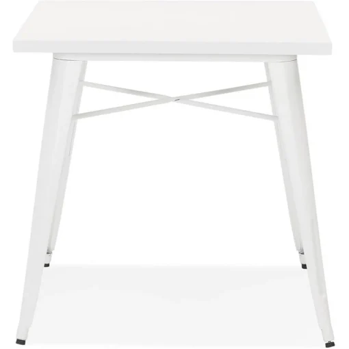 ALTEREGO Table De Salle à Manger Blanche Design COLOC Style Industriel Outlet