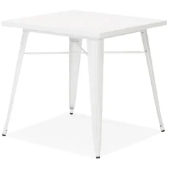 ALTEREGO Table De Salle à Manger Blanche Design COLOC Style Industriel Outlet