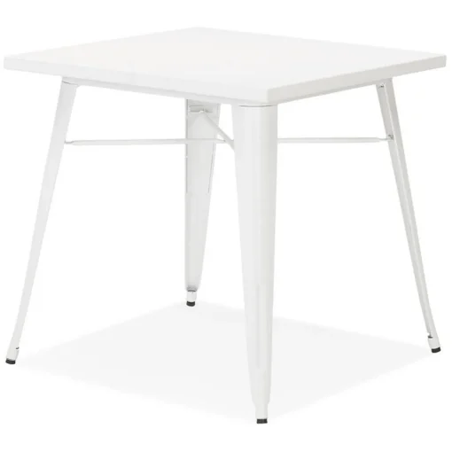 ALTEREGO Table De Salle à Manger Blanche Design COLOC Style Industriel Outlet