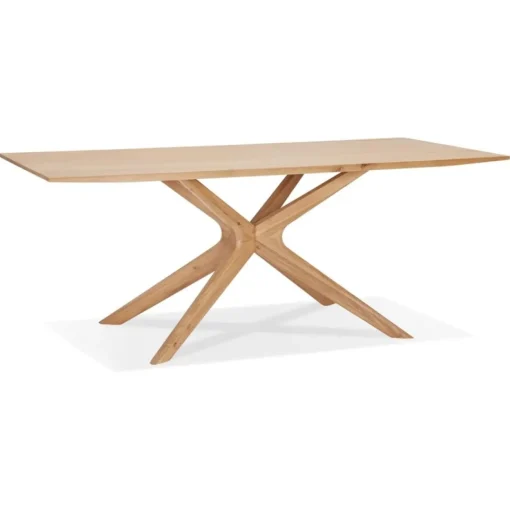 ALTEREGO Table de salle à manger 'MANITOU' en chêne massif