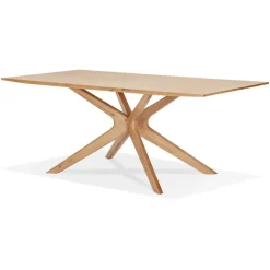ALTEREGO Table de salle à manger 'MANITOU' en chêne massif