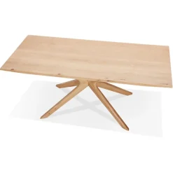 ALTEREGO Table de salle à manger 'MANITOU' en chêne massif
