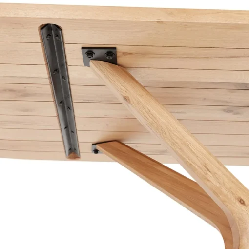 ALTEREGO Table de salle à manger 'MANITOU' en chêne massif