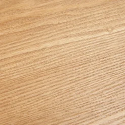 ALTEREGO Table de salle à manger ronde en bois finition naturelle et métal noir Outlet