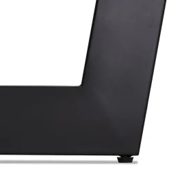 ALTEREGO Table de salle à manger ronde 'LULU' en bois et métal noir Sale