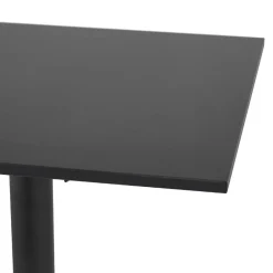 ALTEREGO Table de terrasse pliable 'NOCTALI' carrée noire New