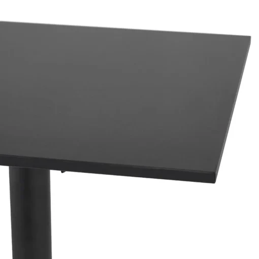 ALTEREGO Table de terrasse pliable 'NOCTALI' carrée noire New