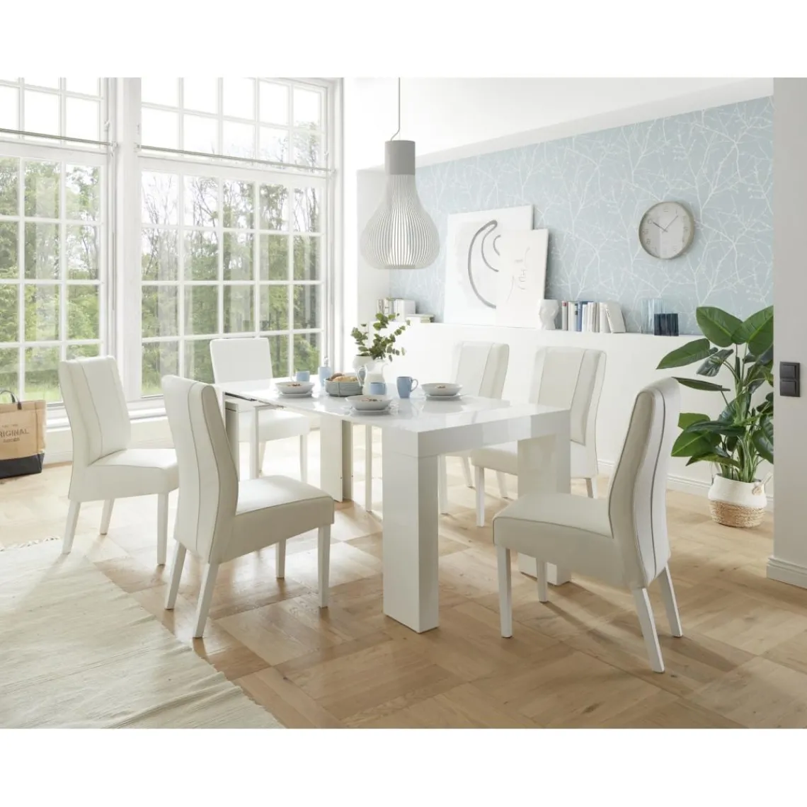 3S. x Home Table extensible Console Blanc laqué brillant Best