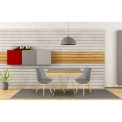 3S. x Home Table Extensible NEILA Chêne Clair Outlet