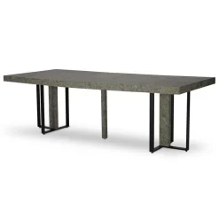 3S. x Home Table Extensible TERESA Effet Béton Pieds Noir Online