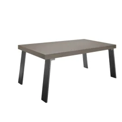 3S. x Home Table fixe PALMA avec pieds en fer Bronce gris
