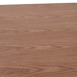 ALTEREGO Table haute design en bois finition Noyer avec pied en métal noir Online