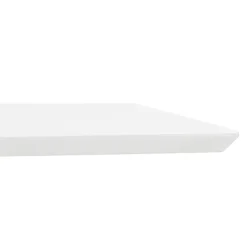ALTEREGO Table haute design 'MAMBO BAR' blanche avec pied en métal brossé Outlet