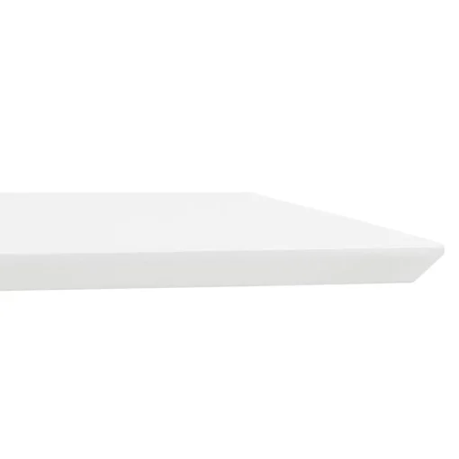 ALTEREGO Table haute design 'MAMBO BAR' blanche avec pied en métal brossé Outlet
