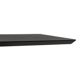 ALTEREGO Table haute design 'MAMBO BAR' noire avec pied en métal brossé Hot