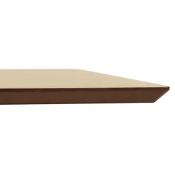 ALTEREGO Table haute design 'MAMBO BAR' en bois finition naturelle avec pied en métal brossé New