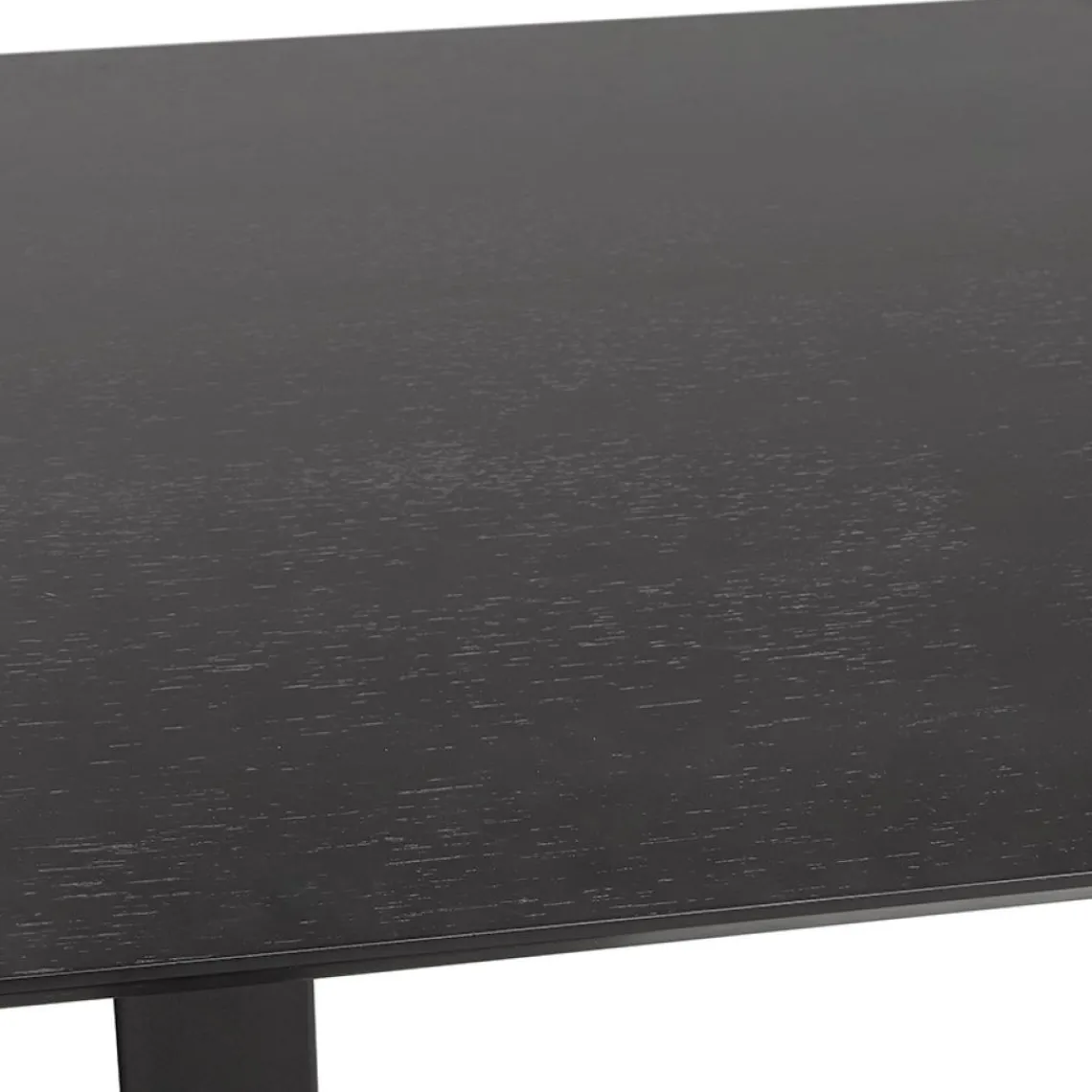 ALTEREGO Table haute design 'ZUMBA BAR' noire avec pied en métal noir New