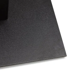 ALTEREGO Table haute design 'ZUMBA BAR' noire avec pied en métal noir New