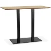 ALTEREGO Table haute design 'ZUMBA BAR' en bois finition naturelle avec pied en métal noir Online