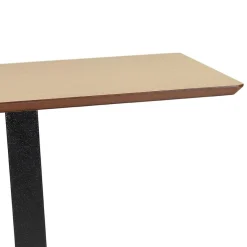 ALTEREGO Table haute design 'ZUMBA BAR' en bois finition naturelle avec pied en métal noir Online