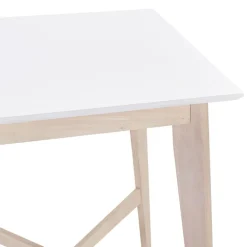 ALTEREGO Table haute 'GALLINA' en bois blanc et finition naturelle Hot