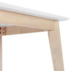 ALTEREGO Table haute 'GALLINA' en bois blanc et finition naturelle Hot