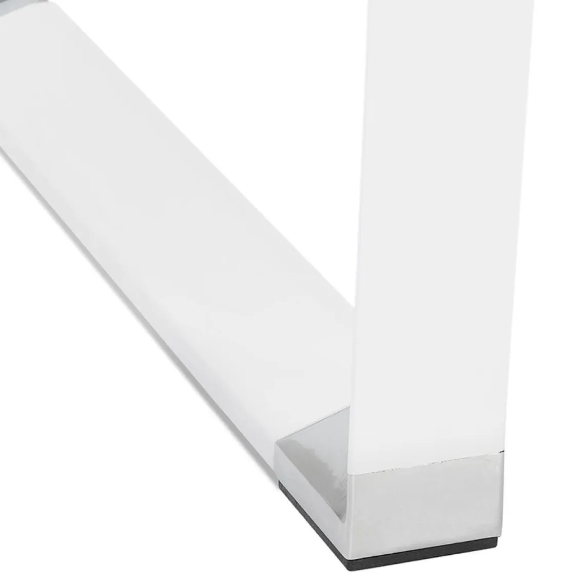 ALTEREGO Table haute ou bureau haut 'XLINE HIGH TABLE' en verre blanc New