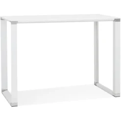 ALTEREGO Table haute ou bureau haut 'XLINE HIGH TABLE' en verre blanc New