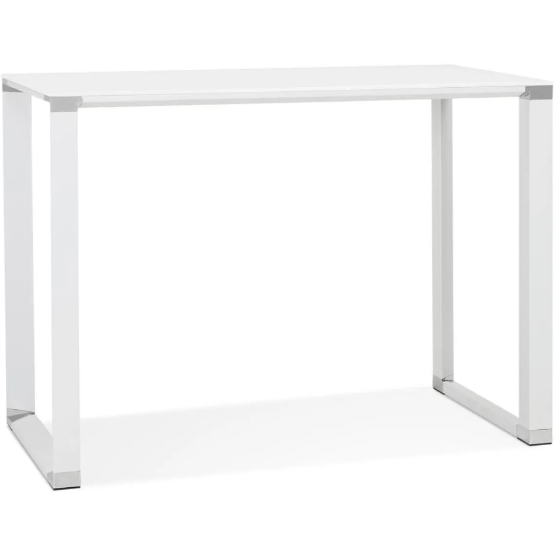 ALTEREGO Table haute ou bureau haut 'XLINE HIGH TABLE' en verre blanc New