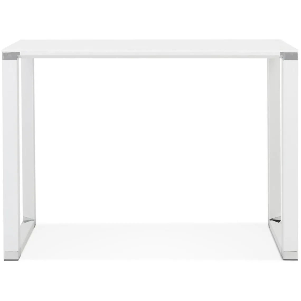 ALTEREGO Table haute ou bureau haut 'XLINE HIGH TABLE' en verre blanc New