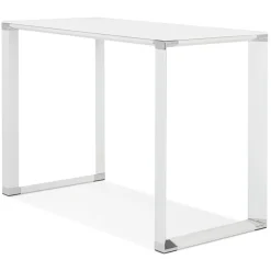 ALTEREGO Table haute ou bureau haut 'XLINE HIGH TABLE' en verre blanc New