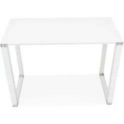 ALTEREGO Table haute ou bureau haut 'XLINE HIGH TABLE' en verre blanc New