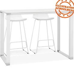 ALTEREGO Table haute ou bureau haut 'XLINE HIGH TABLE' en bois noir Hot