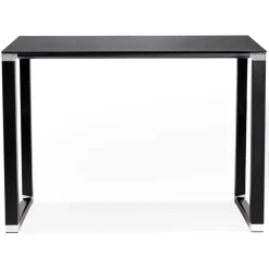 ALTEREGO Table haute ou bureau haut 'XLINE HIGH TABLE' en verre noir Hot