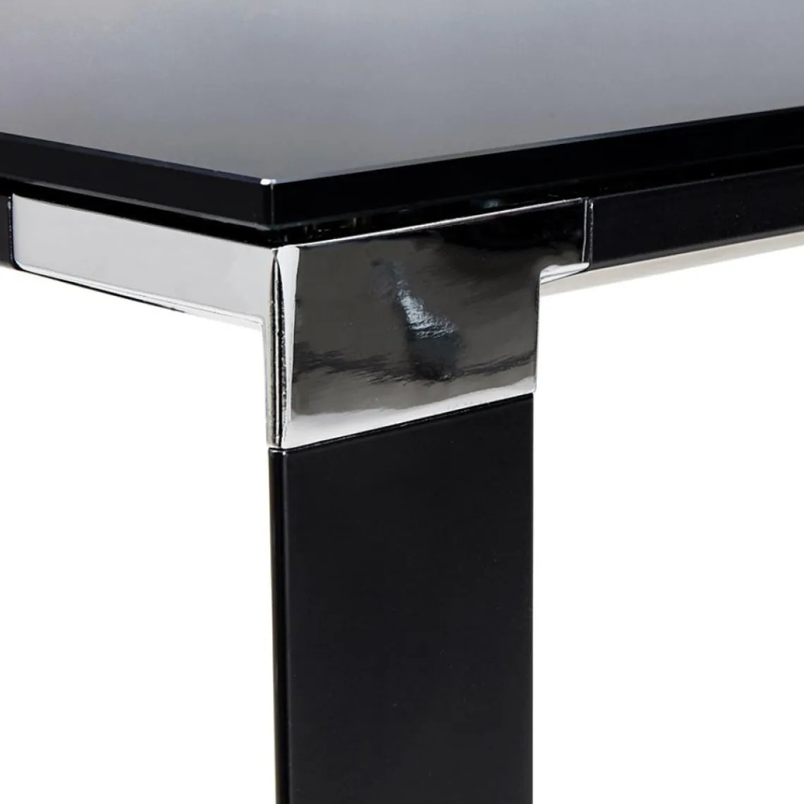 ALTEREGO Table haute ou bureau haut 'XLINE HIGH TABLE' en verre noir Hot